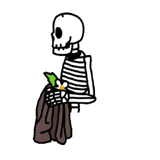 🤔 emoji Skeleton @stickerstgrm Telegram sticker 9 of 25