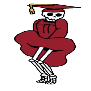 😊 emoji Skeleton @stickerstgrm Telegram sticker 6 of 25