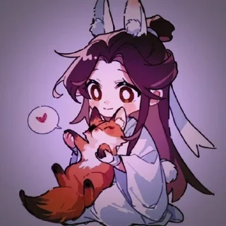 🦊 emoji Се Лянь Telegram sticker 13 of 25