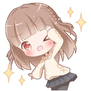 😉 emoji Милая-тян @nyasticks Telegram sticker 15 of 41