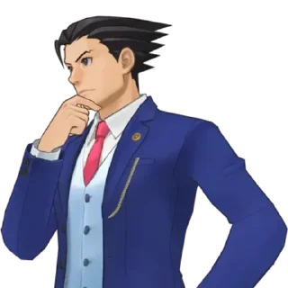 🤔 emoji Phoenix Wright: Ace Attorney
Spirit of Justice Telegram sticker 23 of 96