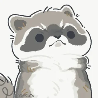 😉 emoji Енотики 🦝 Telegram sticker 5 of 39
