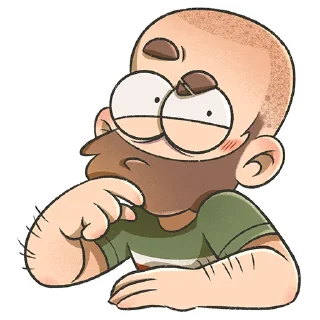 🤔 emoji Bearded boy Telegram sticker 21 of 28
