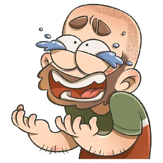 😭 emoji Bearded boy Telegram sticker 15 of 28
