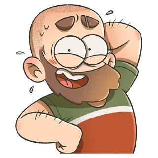 😅 emoji Bearded boy Telegram sticker 17 of 28