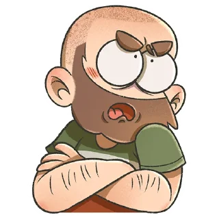 🙄 emoji Bearded boy Telegram sticker 23 of 28