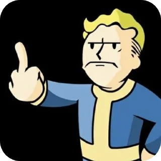 🖕 emoji Fallout Vault Boy • @Earth928B Telegram sticker 15 of 45