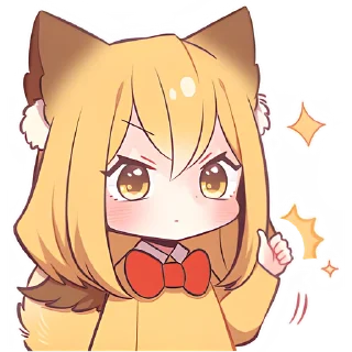 🧐 emoji Лиса-чан @Nyasticks Telegram sticker 11 of 41