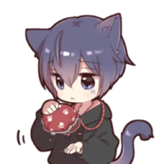 Sticker from Boy of a black cat @nyakwii