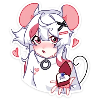 😮 emoji Мауси в кофте @stickers_vk без надписей Telegram sticker 7 of 48