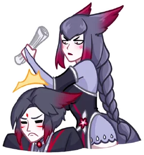👊 emoji @TgSticker Тёмные Мари и Хидэ без надписей Telegram sticker 24 of 49