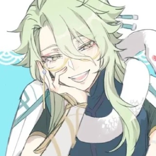💉 emoji `Бай Чжу @genshinbyevico Telegram sticker 19 of 22