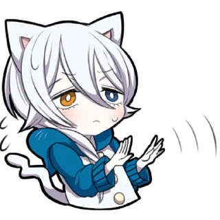 😖 emoji Белый котёнок ч.2 @nyasticks Telegram sticker 19 of 41