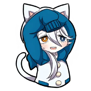 🫣 emoji Белый котёнок 2 @Nyasticks Telegram sticker 18 of 41