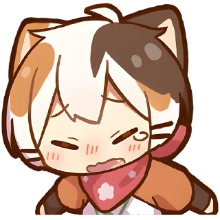 😭 emoji Котёнок Такамару @Nyasticks Telegram sticker 15 of 41