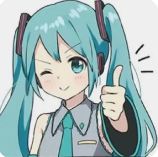 👍 emoji Мику легенда 👏 Telegram sticker 24 of 34