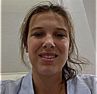 😅 emoji Millie Bobby Brown💋 Telegram sticker 11 of 35