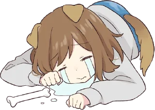 🦴 emoji Dog Girl Pt.2 @jp_stickers Telegram sticker 16 of 40