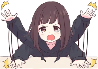 😠 emoji Kurumi Chan Pt.2 @jp_stickers Telegram sticker 10 of 40