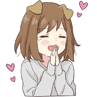🙏 emoji Dog Girl Pt.2 @jp_stickers Telegram sticker 10 of 40