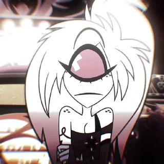 🫷 emoji БОЛЬШЕ ⇨ @CLOOBHUB ЧЕРРИ БОМБ ОТЕЛЬ ХАЗБИН HAZBIN Telegram sticker 17 of 80
