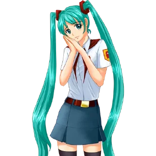 😕 emoji Miku Telegram sticker 11 of 17