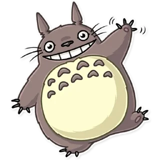 👋 emoji Totoro @NightTail_bot Telegram sticker 5 of 25