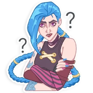 🤔 emoji джинкс @sshhearss Telegram sticker 8 of 11