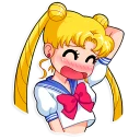 😅 emoji Sailor Moon Telegram sticker 11 of 35