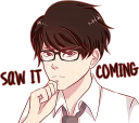 🤔 emoji That One Guy With Glasses. :: @line_stickers Telegram sticker 12 of 40