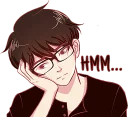 🤔 emoji That One Guy With Glasses. :: @line_stickers Telegram sticker 7 of 40