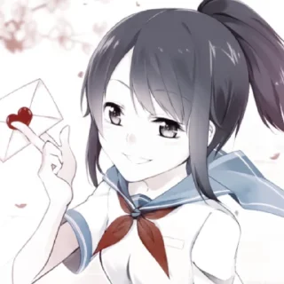 🍄 emoji ayano aishi by @sandiastickers Telegram sticker 15 of 30