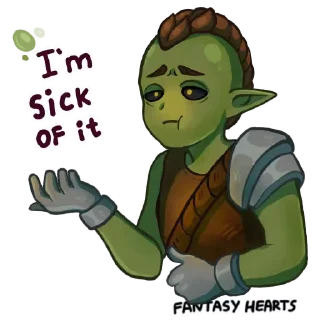 🤮 emoji Игра @fantasy_hearts Telegram sticker 22 of 25
