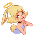 😇 emoji Miss Bunny Telegram sticker 11 of 17