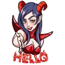 👋 emoji Miss Devil Telegram sticker 5 of 26