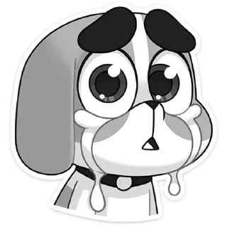 😭 emoji Пёс • @TgSticker Telegram sticker 8 of 48