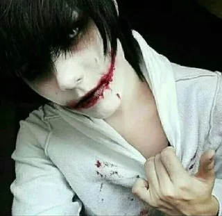 😏 emoji Jeff the Killer by @JessRay Telegram sticker 13 of 120