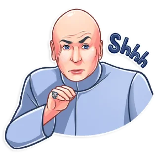 🤫 emoji Dr. Evil Telegram sticker 9 of 25