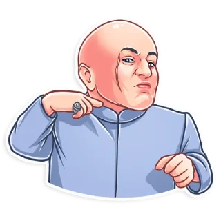 😡 emoji Dr. Evil Telegram sticker 13 of 25