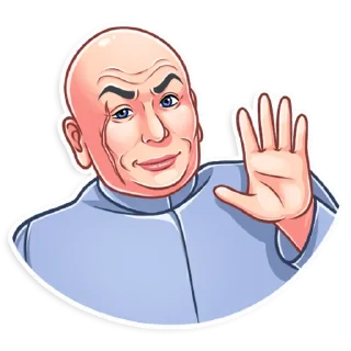 👋 emoji Dr. Evil Telegram sticker 5 of 25