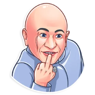 🖕 emoji Dr. Evil Telegram sticker 15 of 25