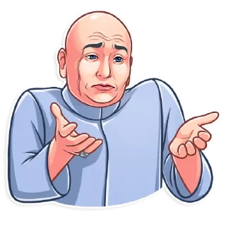 😥 emoji Dr. Evil Telegram sticker 7 of 25