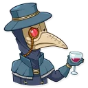 🍷 emoji Plague M. D. Telegram sticker 8 of 35