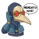 🤓 emoji Plague M. D. Telegram sticker 15 of 35