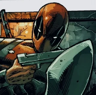 🔫 emoji @Qwarier ⬅️ Deadpool by Telegram sticker 21 of 37