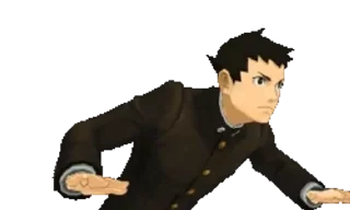 😳 emoji Ryunosuke Naruhodo (cr @luc1fffr) Telegram sticker 5 of 14