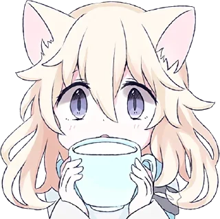 ☕ emoji Аниме кошечка @Nyasticks Telegram sticker 20 of 42