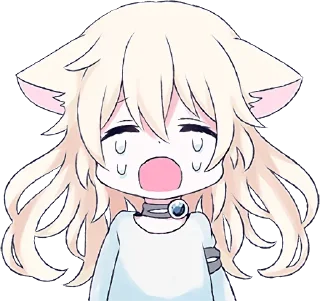 😭 emoji Аниме кошечка @Nyasticks Telegram sticker 10 of 42
