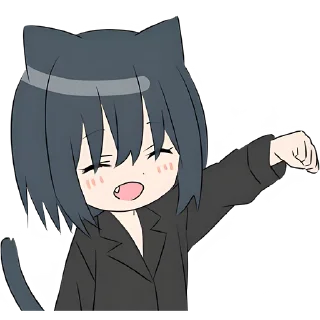 👊 emoji Кошечка-тян @Nyasticks Telegram sticker 17 of 33