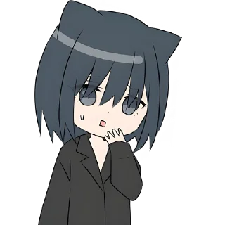 😯 emoji Кошечка-тян @Nyasticks Telegram sticker 5 of 33